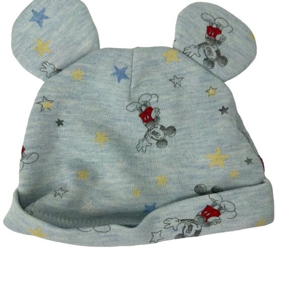 Disney Mickey Mouse Gray Newborn Hat with Ears 0/3M - Picture 2 of 4